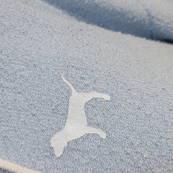 Victoria's Secret Tie Front Terry Cloth Pullover Varsity Light blue X small - Picture 5 of 9